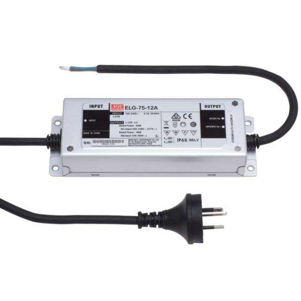 MEAN WELL ELG-75-12 12V 60W IP67 Contant Voltage LED Driver