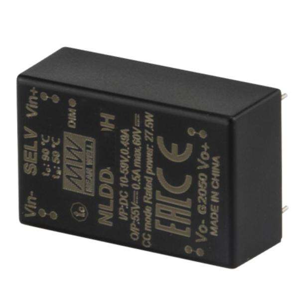 MEAN WELL NLDD-350H DC-DC LED Driver 18.2W 6-52VDC 350mA Buck Type