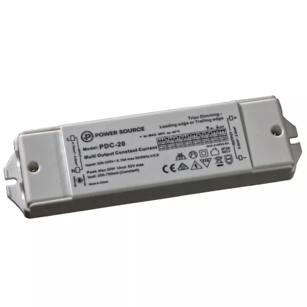 Power Source PDC-20 AC Dimmable Constant CurrentLED Driver