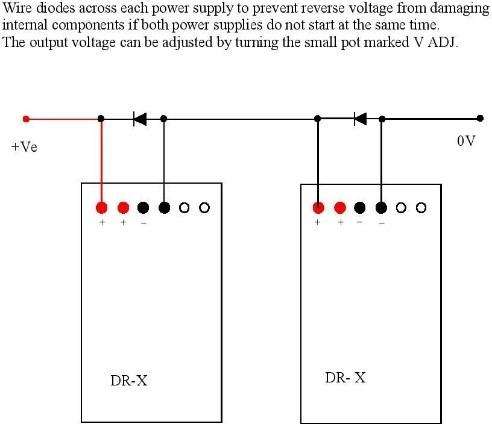 Connecting power supplies in series