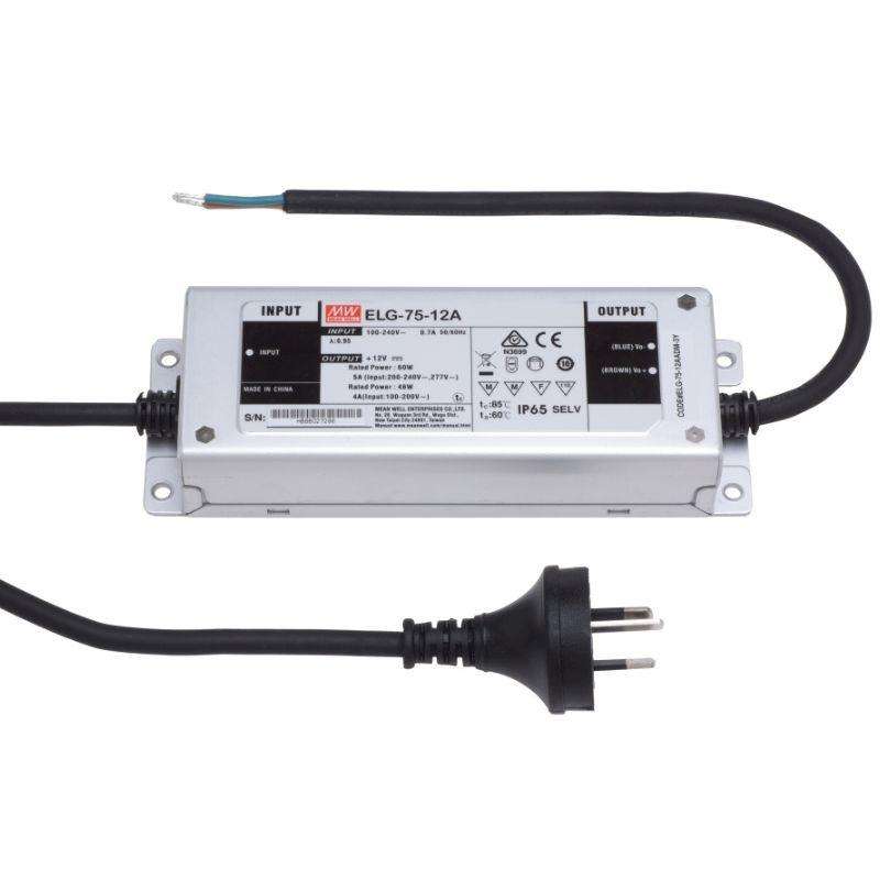 MEAN WELL ELG-75-24AB 24V 75W IP65 0-10V Dimmable LED Driver